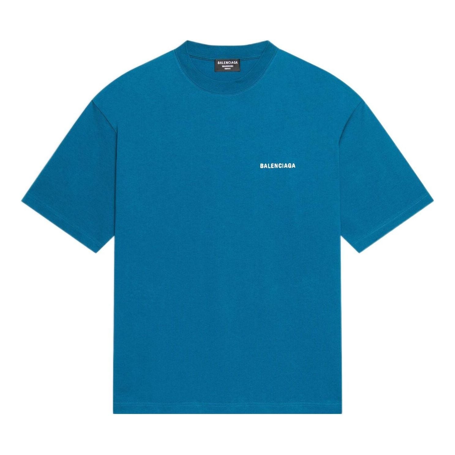 Balenciaga Logo T-Shirt Medium Fit 'Blue' 612966TLVB99567 - 1