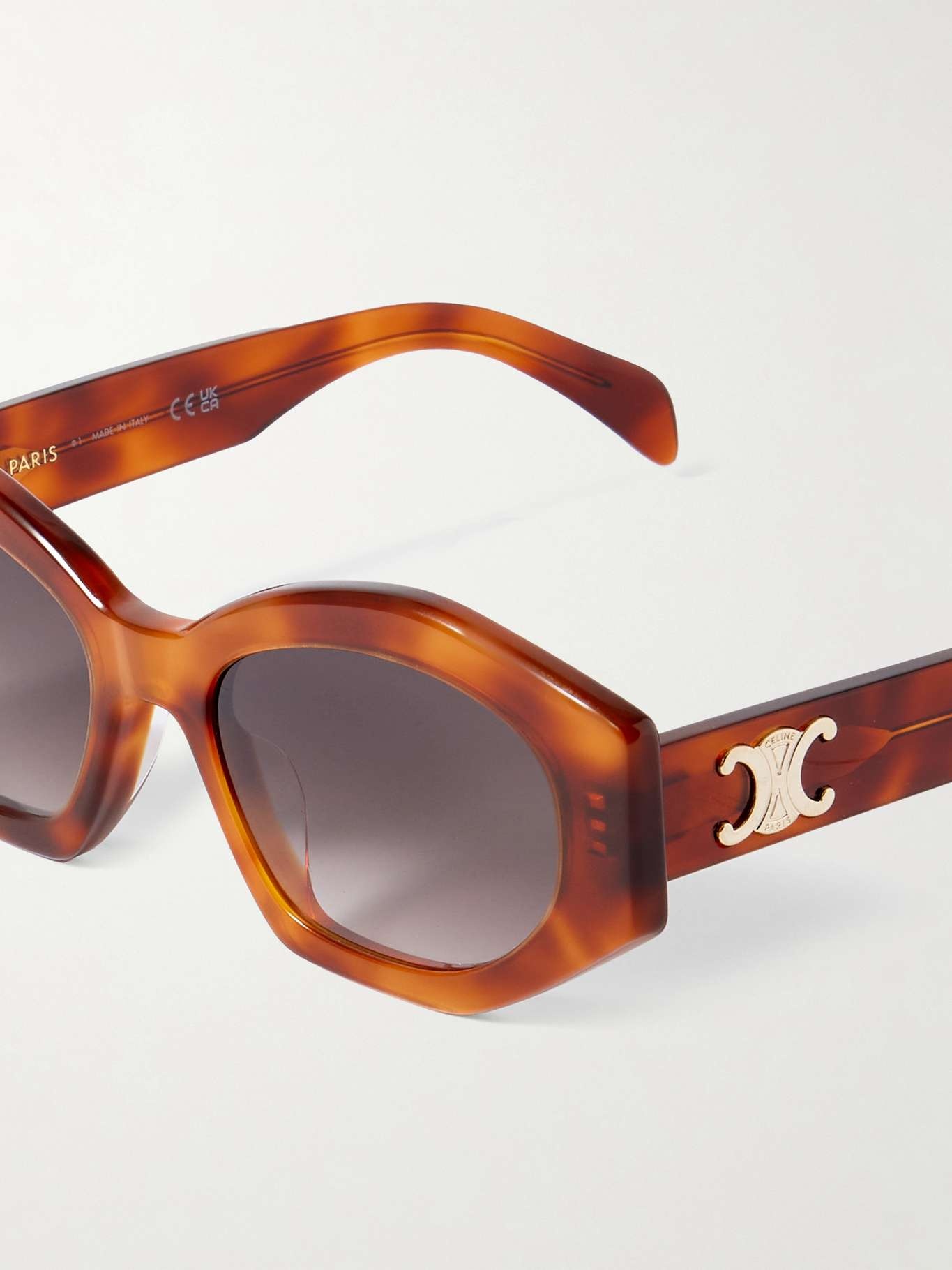 Triomphe cat-eye acetate sunglasses Brown - 4