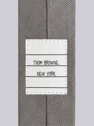 Thom Browne Medium Grey Silk Jacquard Stripe Plane Icon Tie outlook