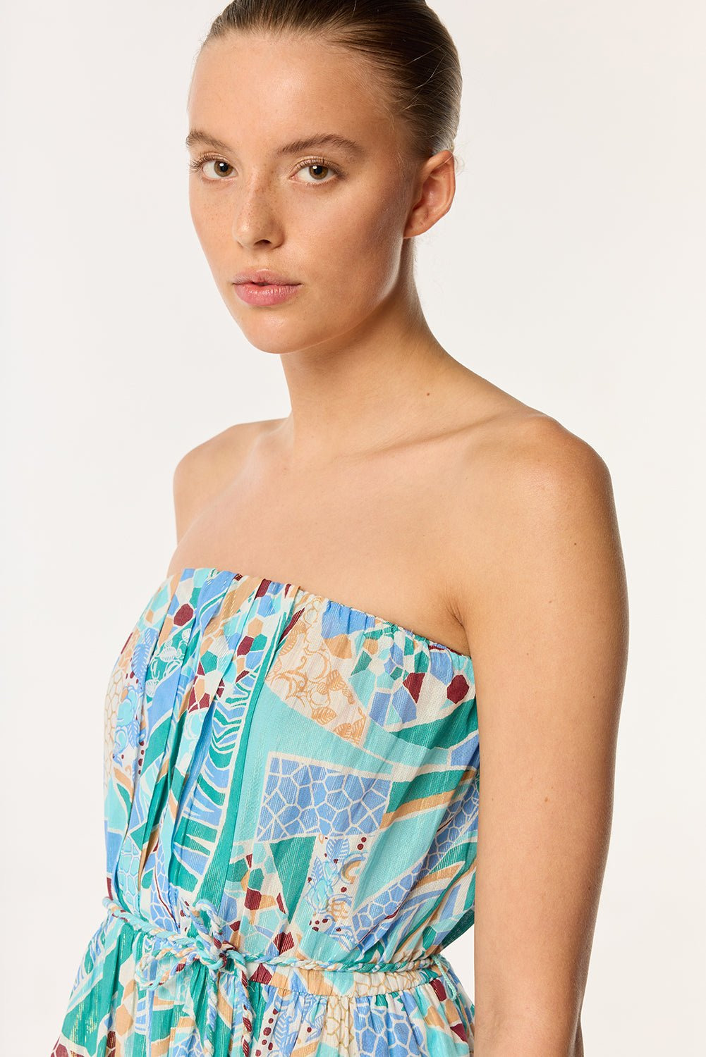 Long Dress Mara - Blue Mosaic - 2