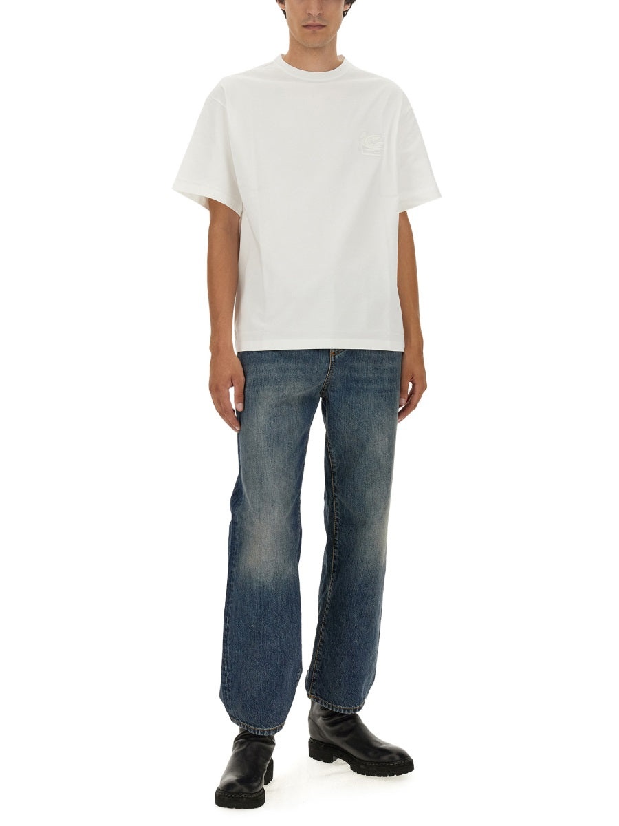 Tシャツ・カットソー Etro T-Shirt With Pegasus Embroidery T-SHIRT WITH PEGASO EMBROIDERY | T-shirt and Sweatshirts | ETRO