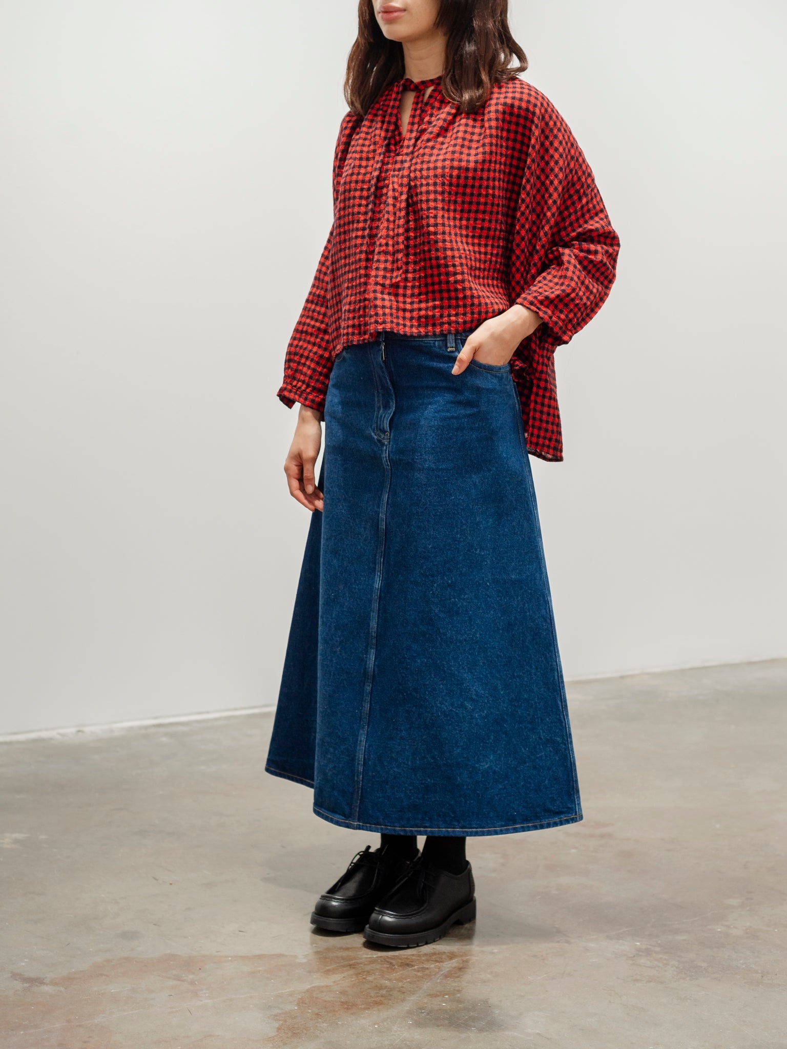 Baringo A-Line Denim Skirt - Indigo - 4