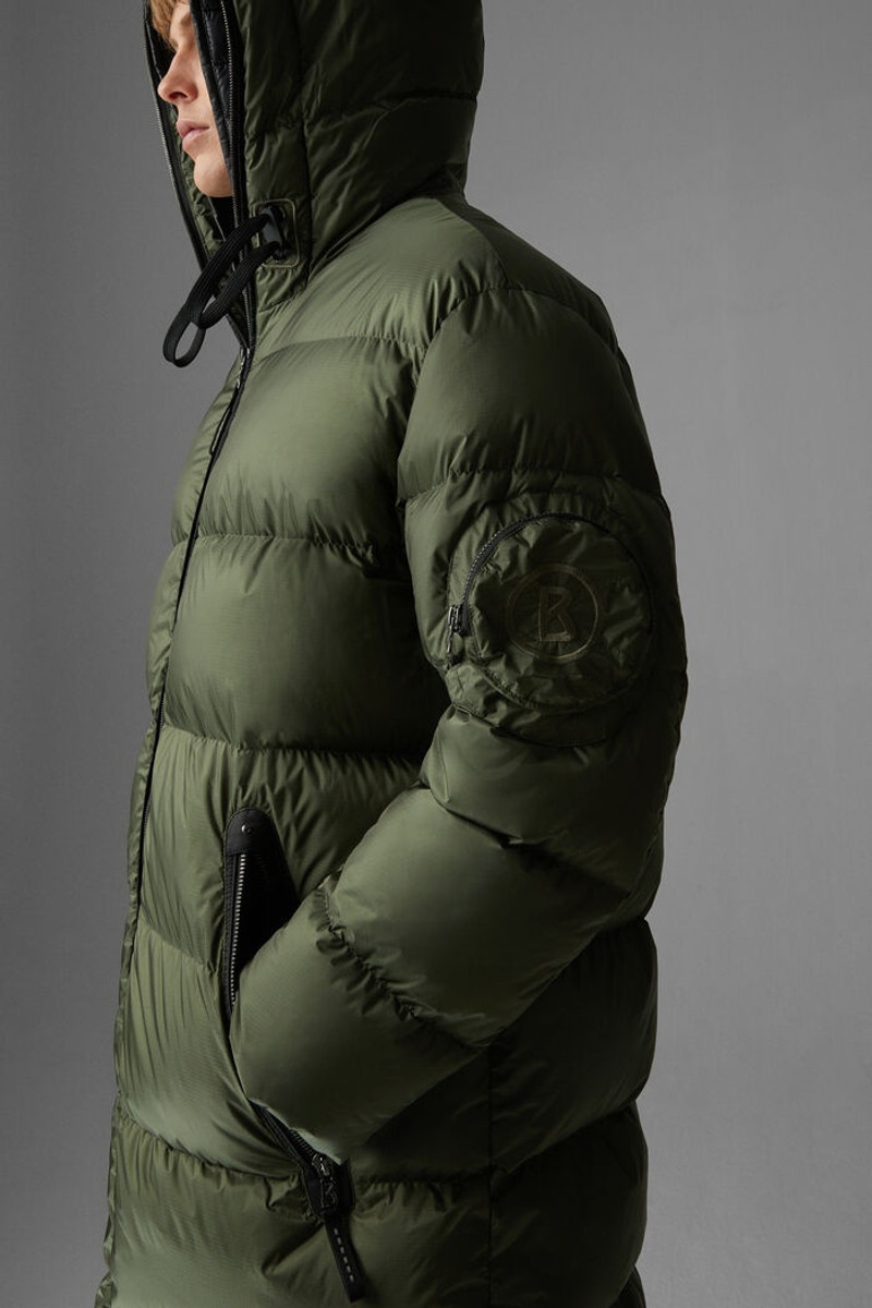 Jenik Down coat in Olive green 4
