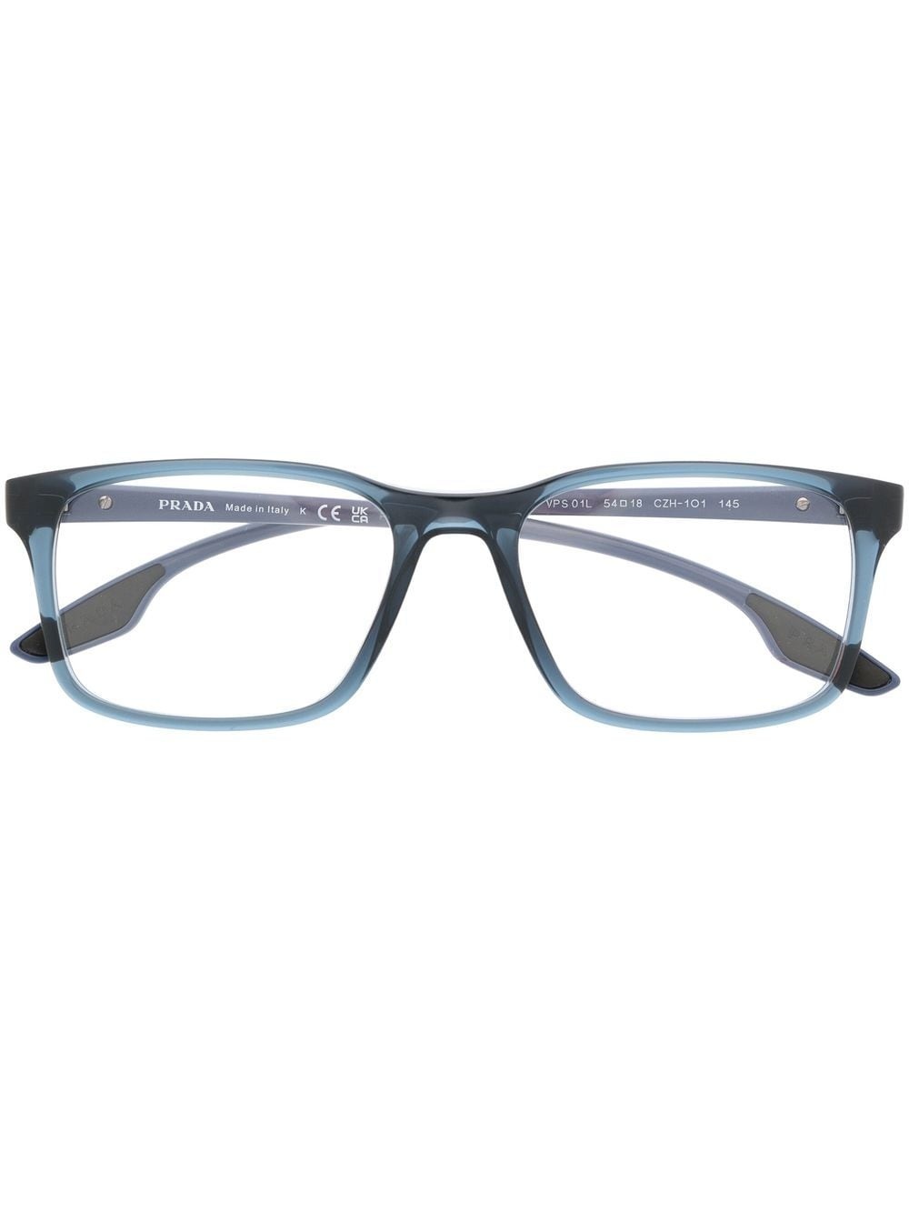 logo-plaque square-frame glasses - 1