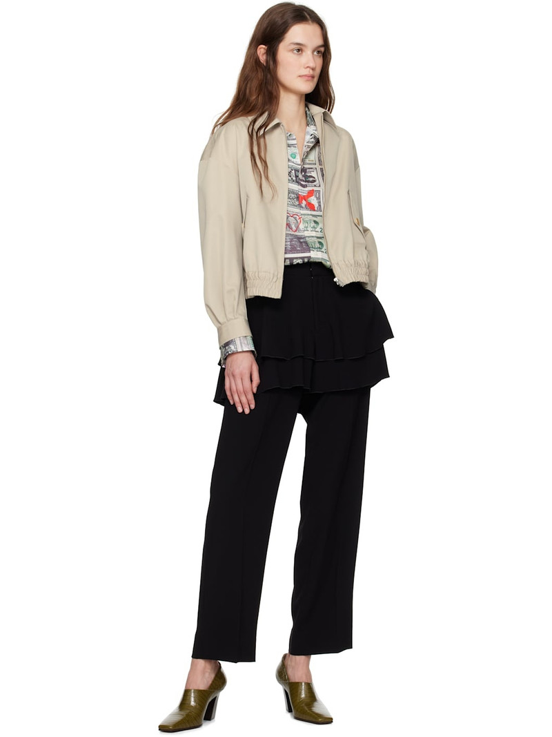 UNDERCOVER Black Ruffle Skirt Trousers outlook