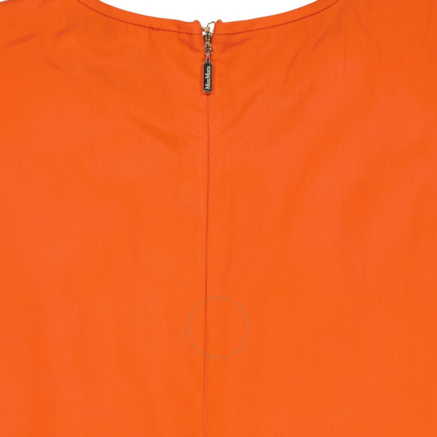 Max Mara Ladies Orange Kren Jersey Tiered Sleeveless Midi Dress - 7