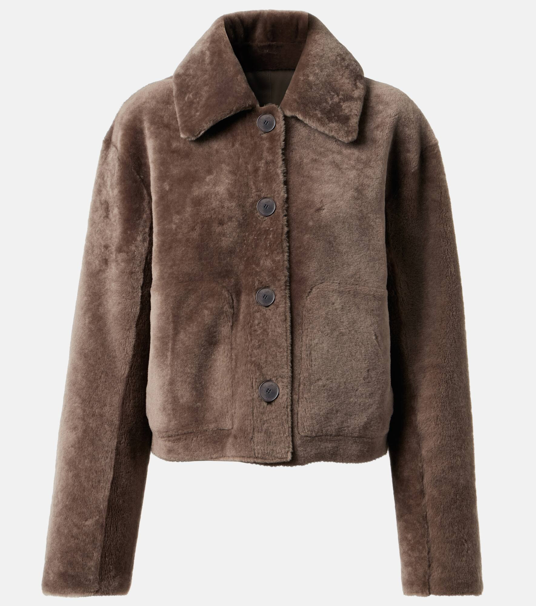 Reversible shearling and leather jacket - 1