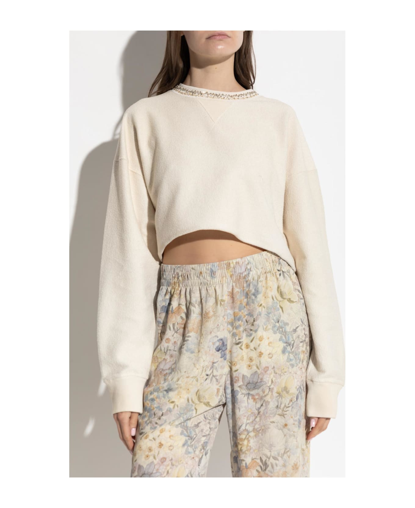 Golden Goose Short Sweatshirt With Appliqués - 3