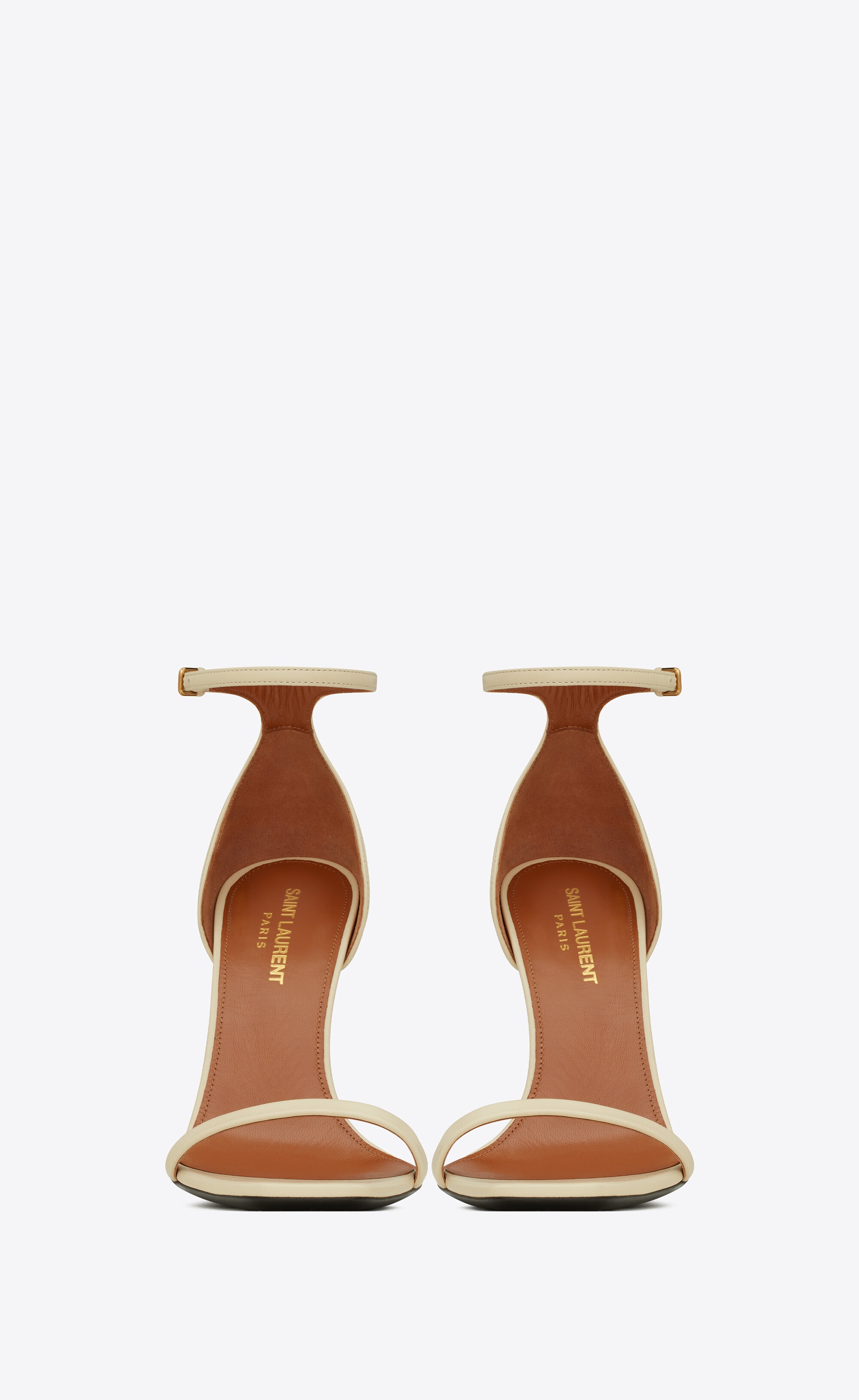 opyum sandals in smooth leather with a gold-tone heel - 2