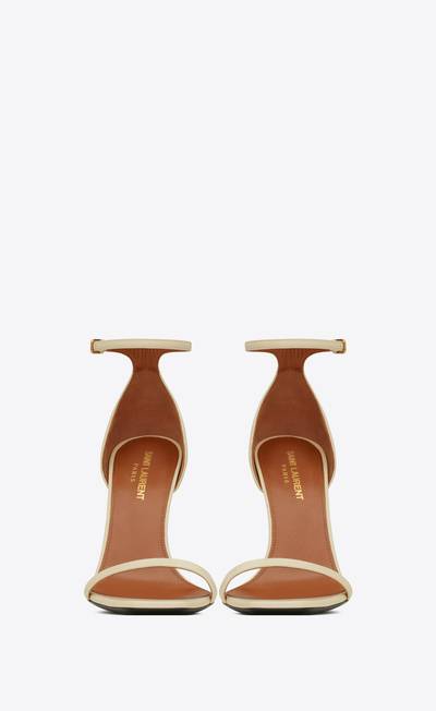 SAINT LAURENT opyum sandals in smooth leather with a gold-tone heel outlook