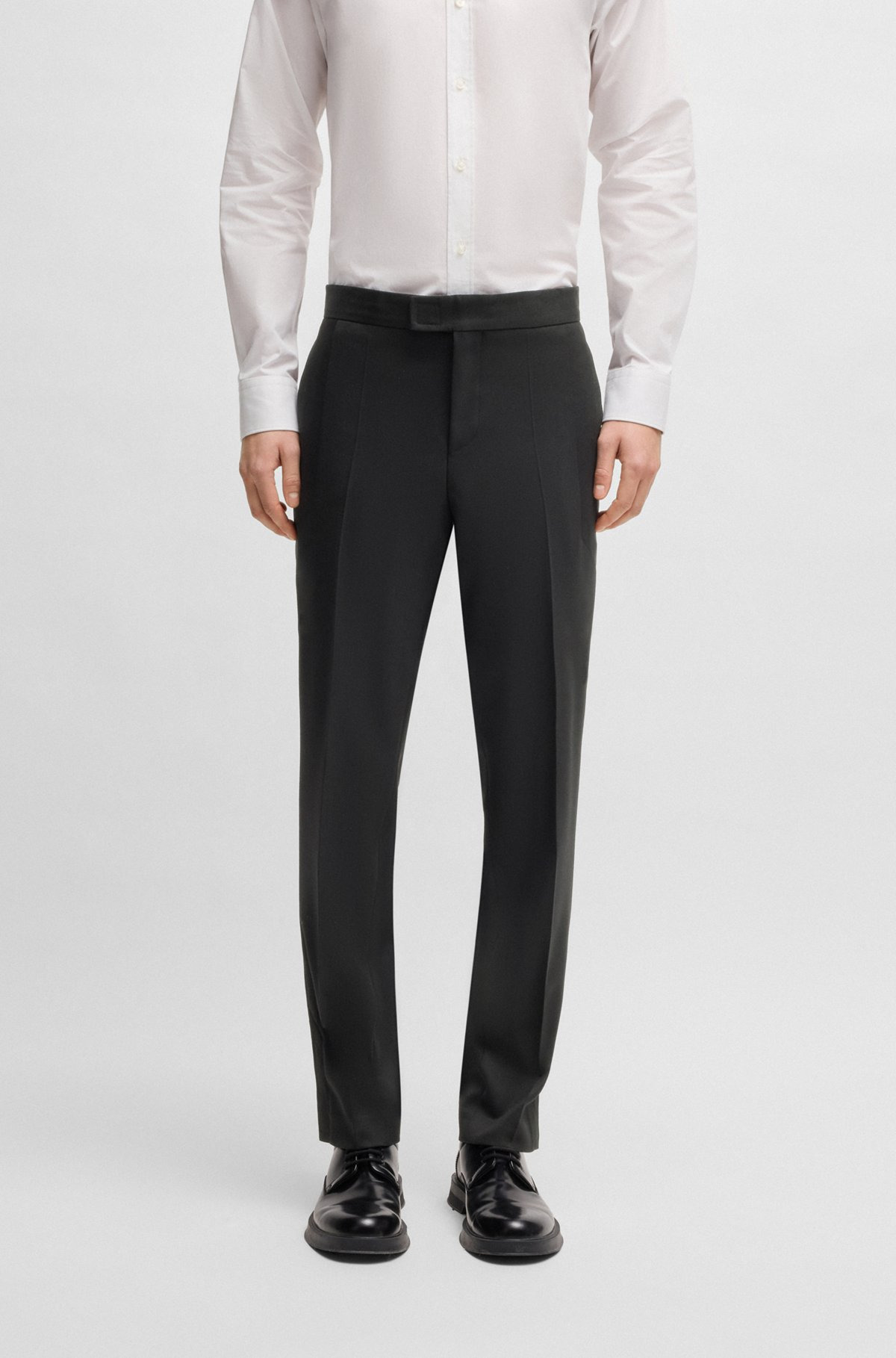 SLIM-FIT SUIT TROUSERS IN WOOL TWILL - 2