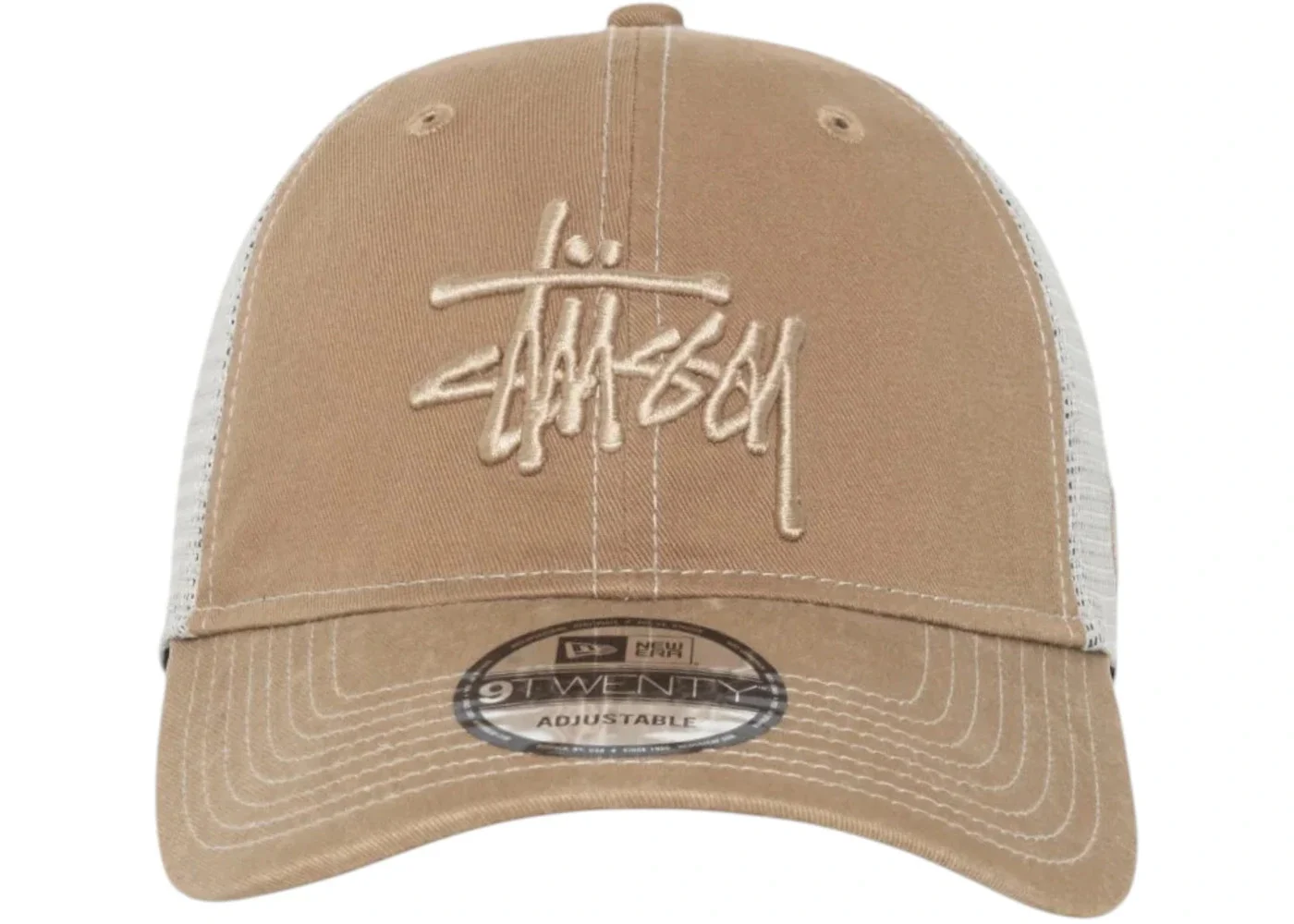 Stussy New Era 9Twenty Tonal Basic Trucker Cap Khaki - 1