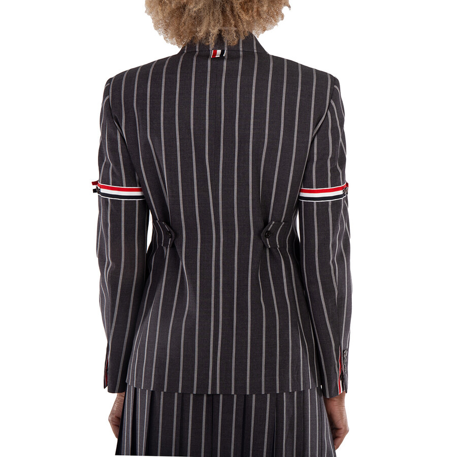 Thom Browne Wool Backtab Striped Armband Sport Coat - 5