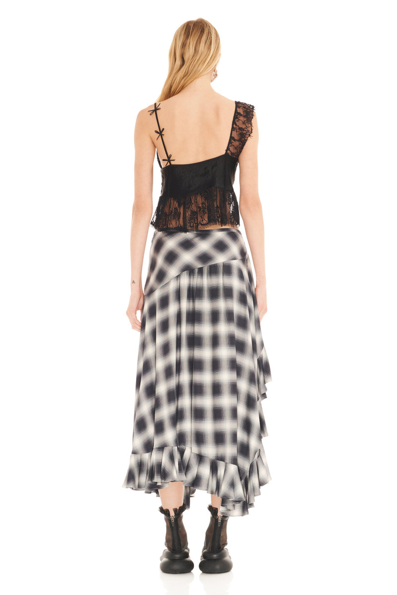 FOG PLAID FLORIST SKIRT 3