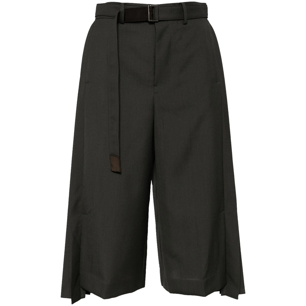 Sacai Green Trousers - Cropped Trousers Women - 1