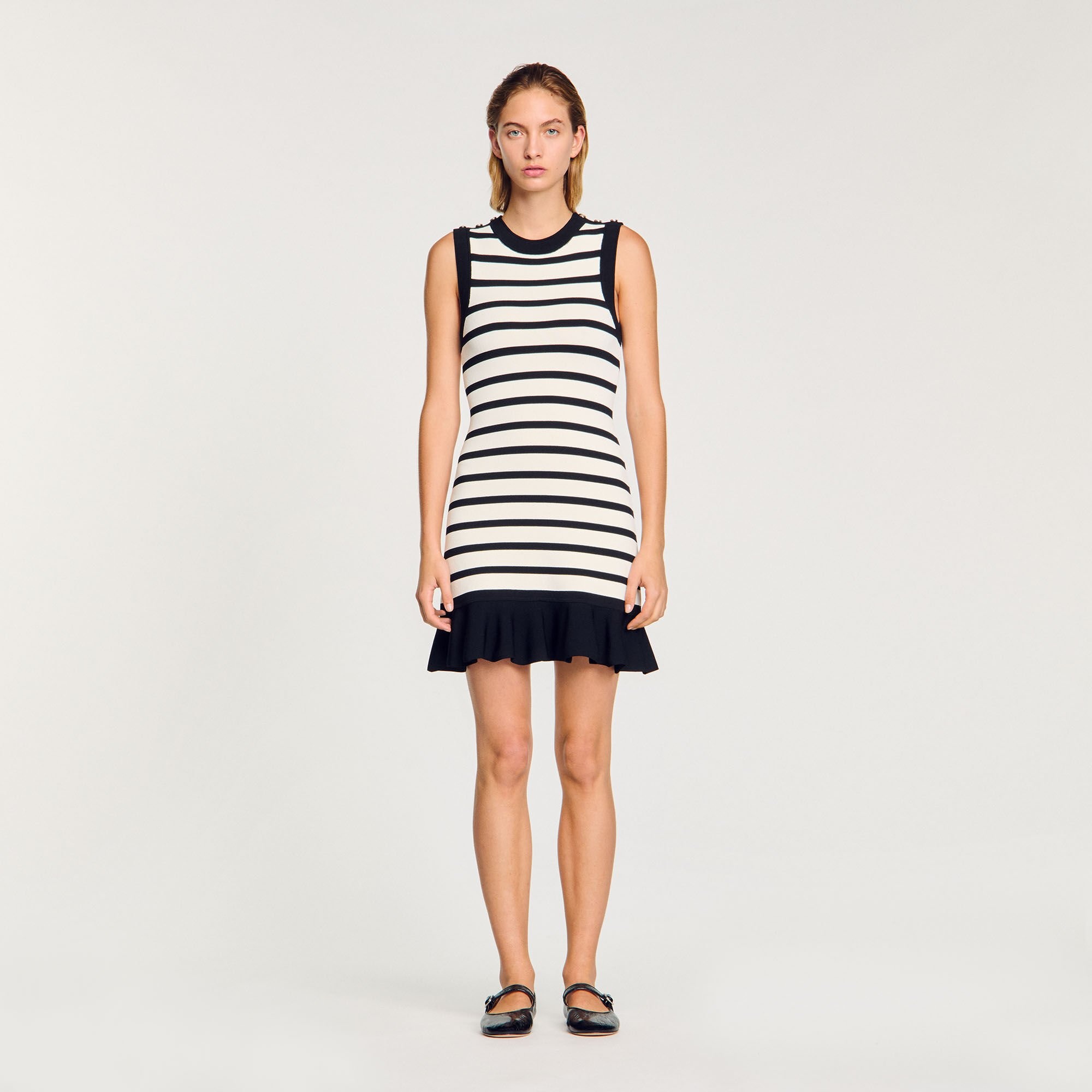 STRIPED KNIT MINI DRESS - 2