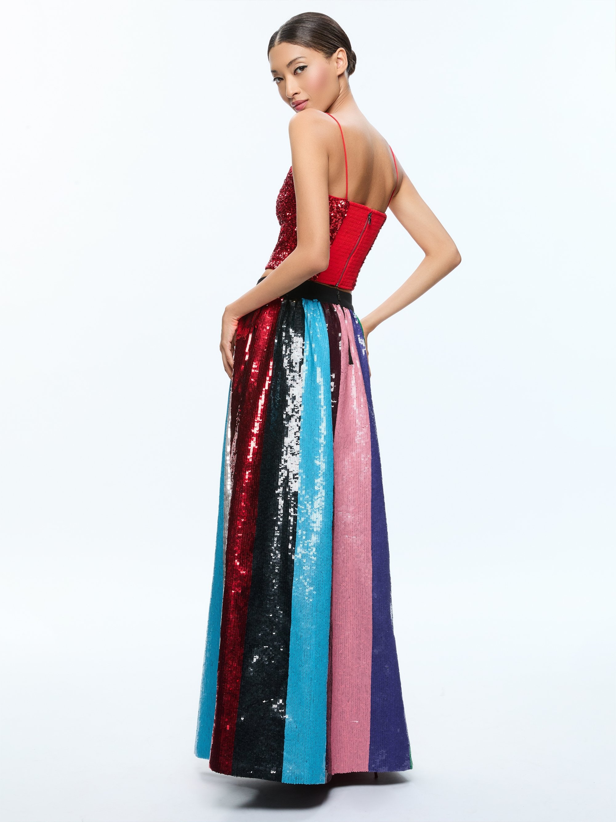 TINA SEQUIN LONG BALL GOWN SKIRT - 5