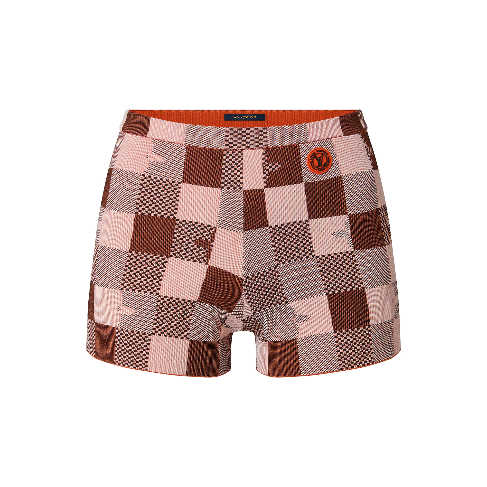 Pop Monogram Damier Knit Mini Shorts - 1