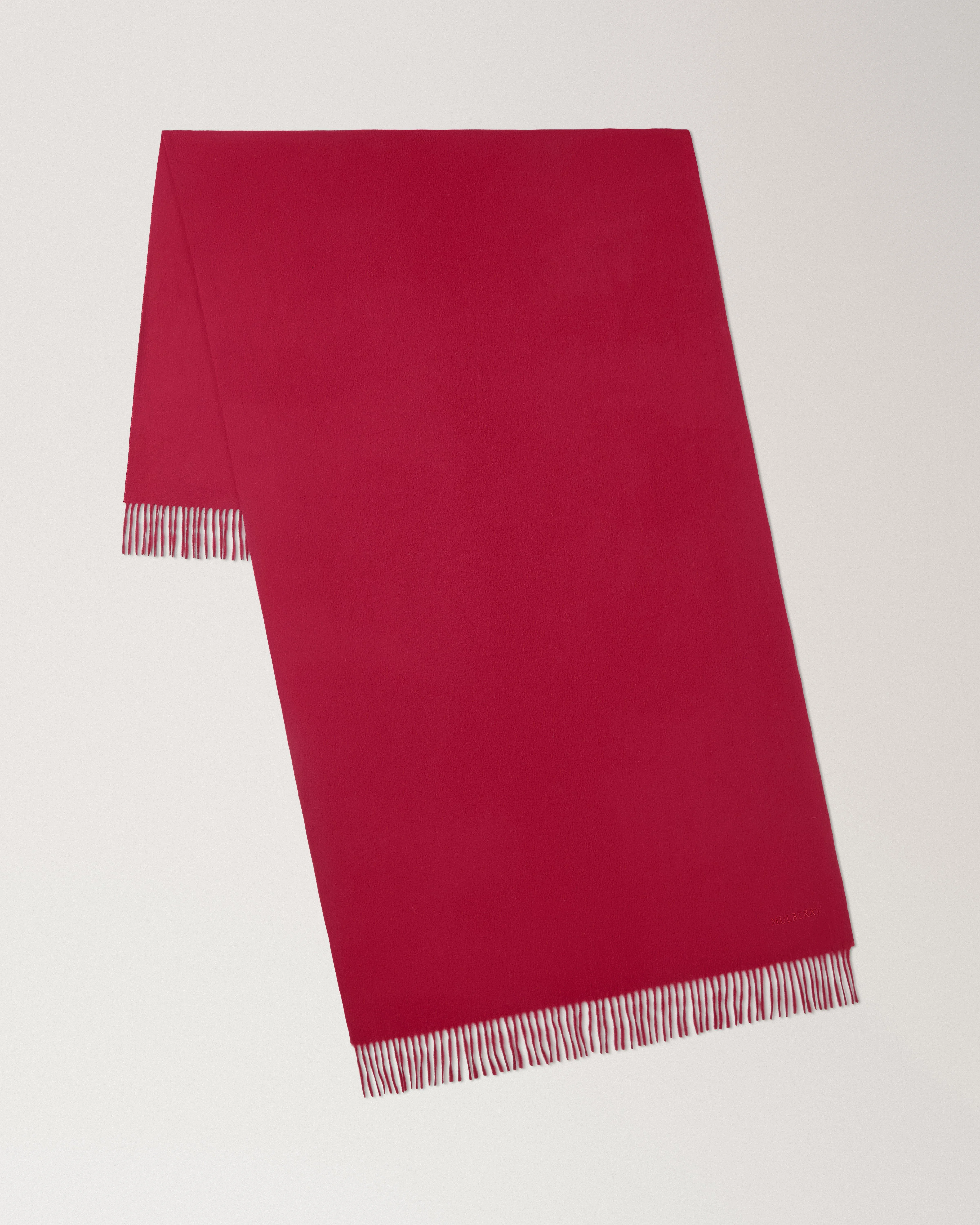 Solid Merino Wool Scarf Apple Red Merino Wool - 1