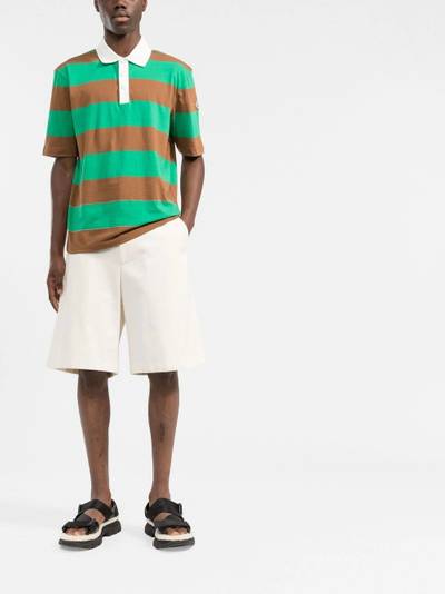 Moncler striped polo shirt outlook