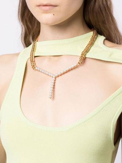 Y/Project chain-link & pearl necklace outlook