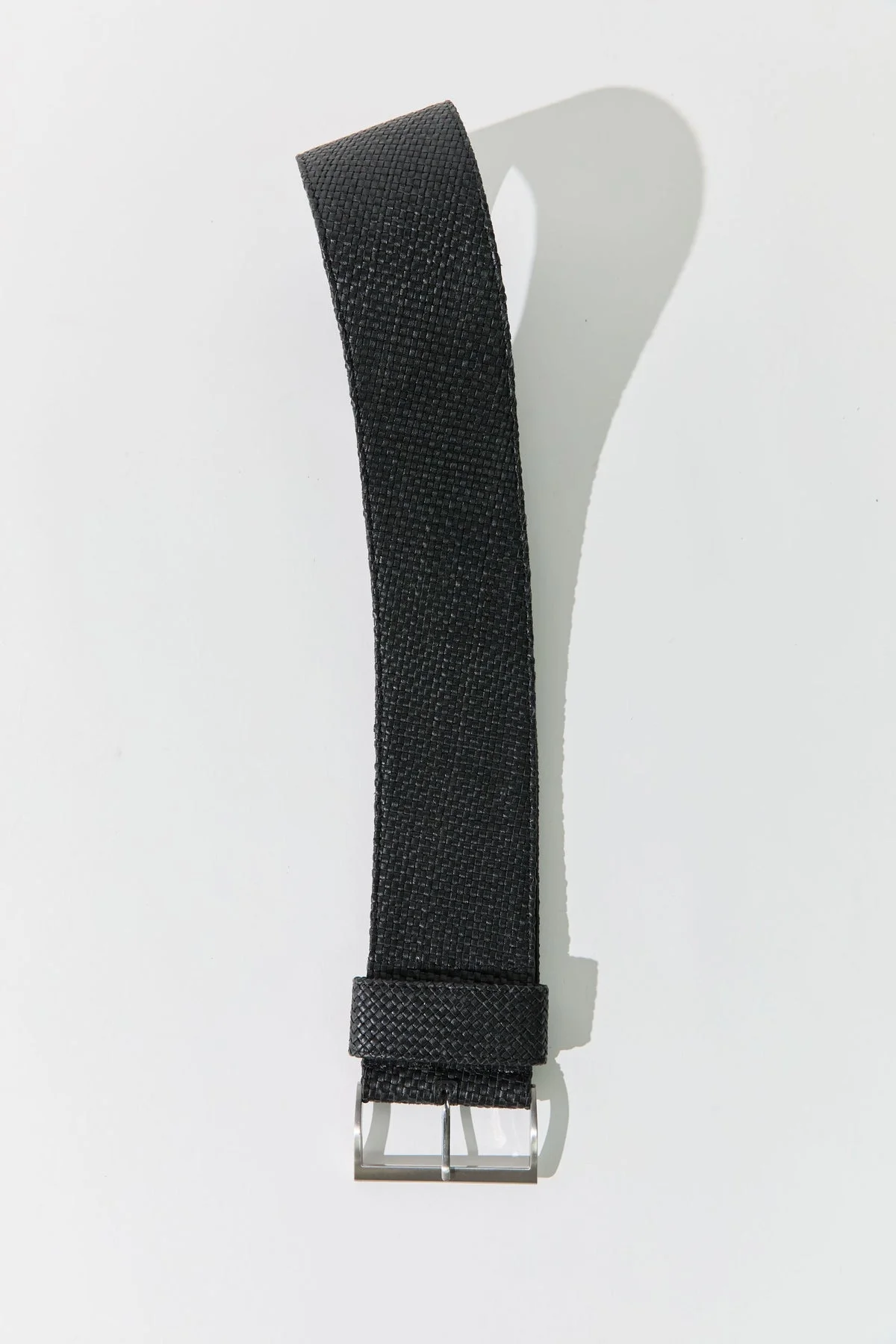 Woven Wide Belt - Black - 1