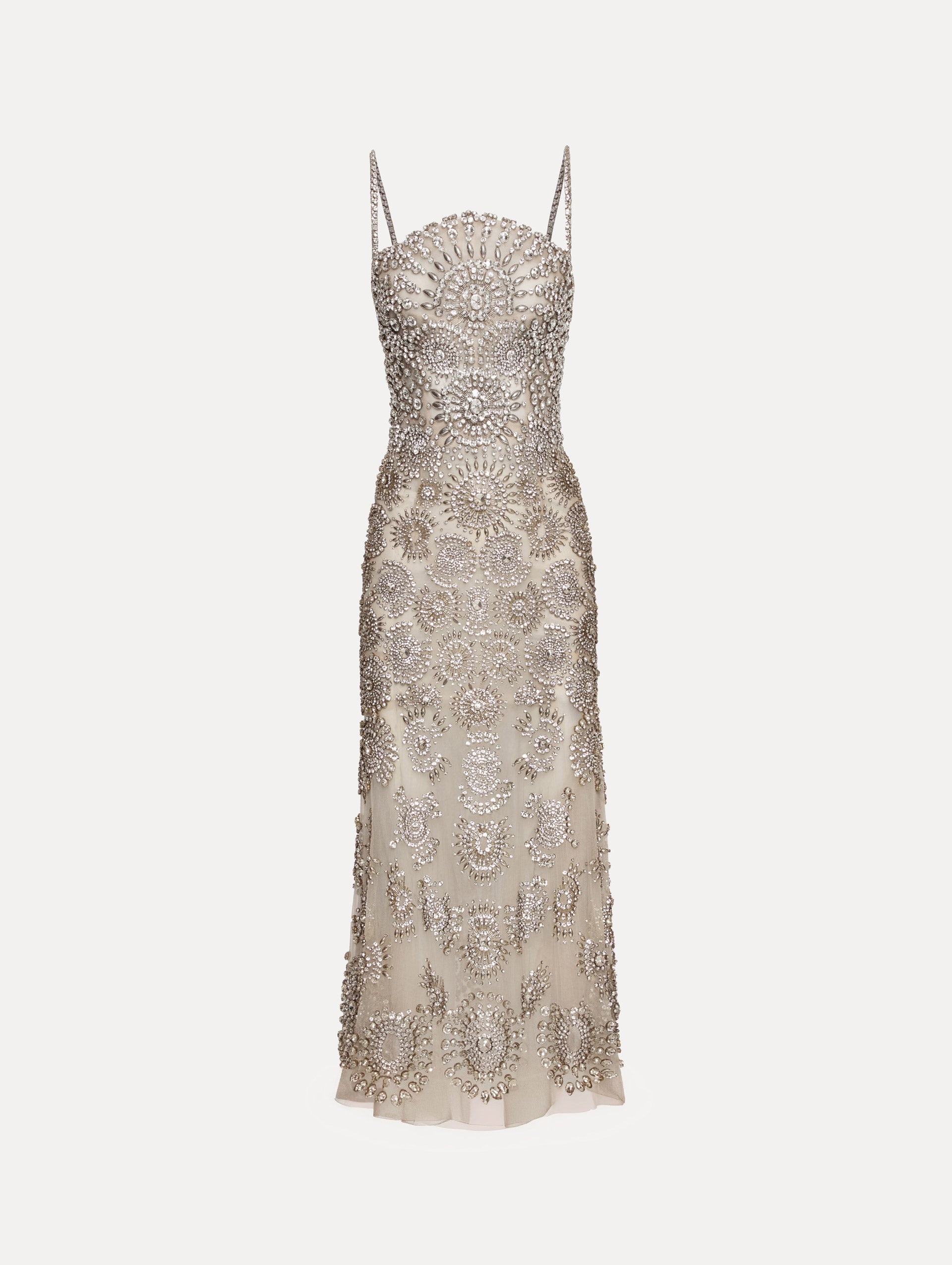 CRYSTAL MEDALLION COCKTAIL DRESS - 1