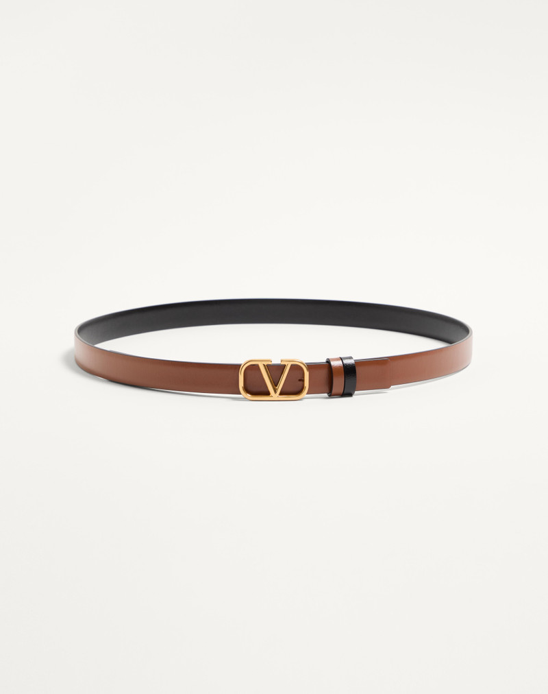 REVERSIBLE VLOGO SIGNATURE BELT IN GLOSSY CALFSKIN 20 MM 1