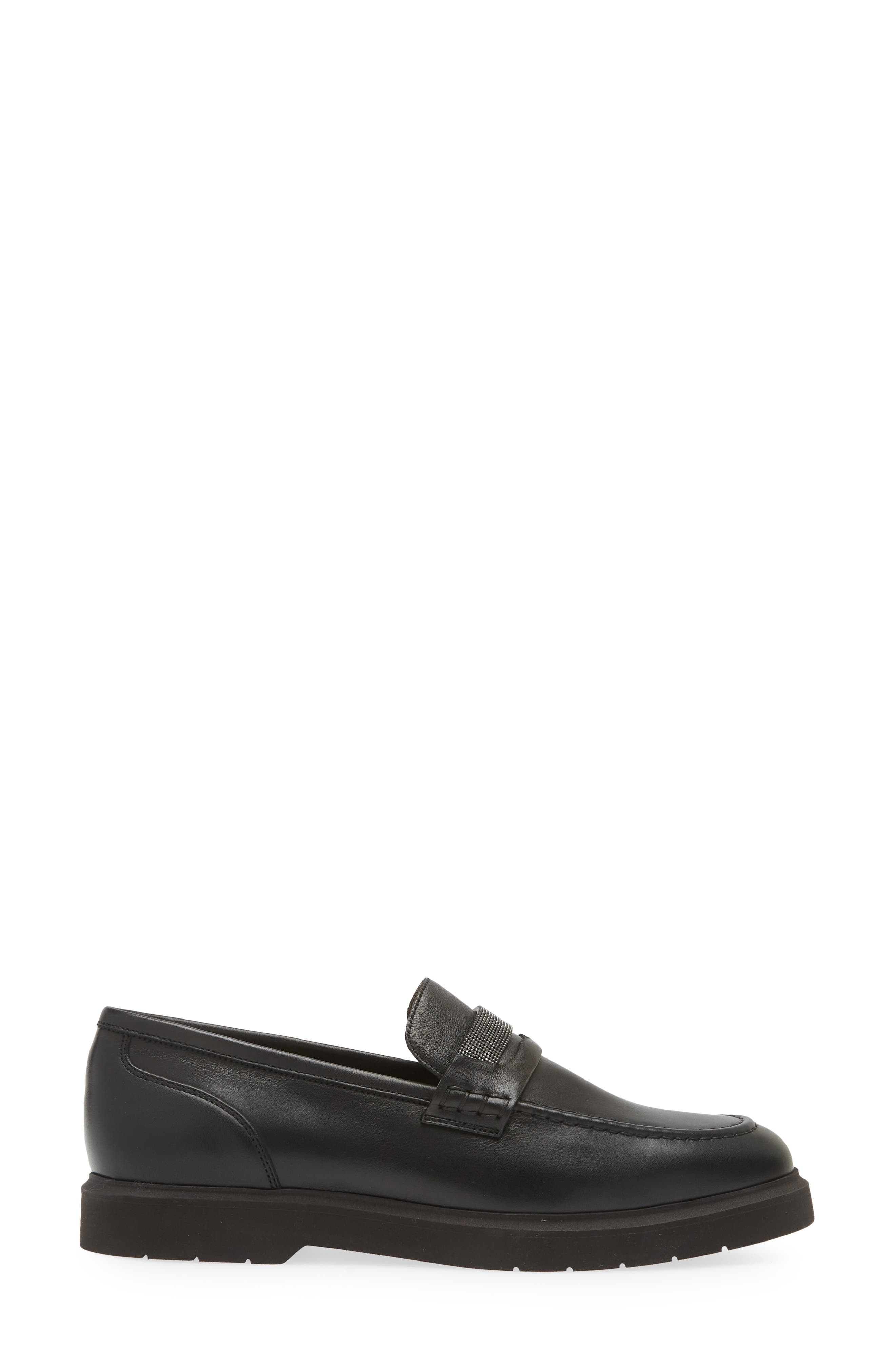 Monili Trim Leather Loafer - 3