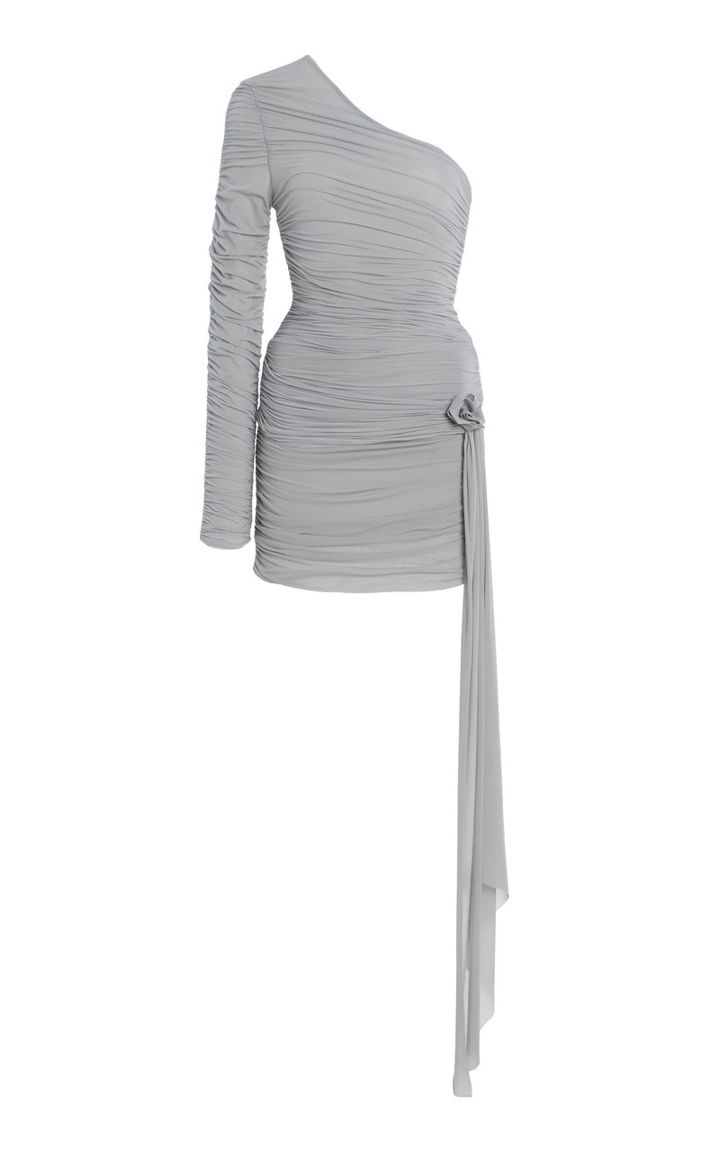 Lunaire Ruched Jersey Top and Skirt Set grey 1
