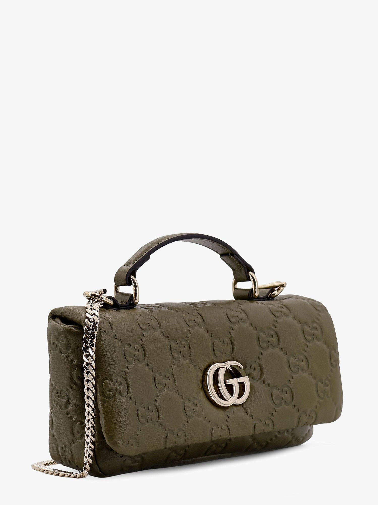 Gucci Mini Gg Milano Leather Handbag With All-Over Gg Motif - 4