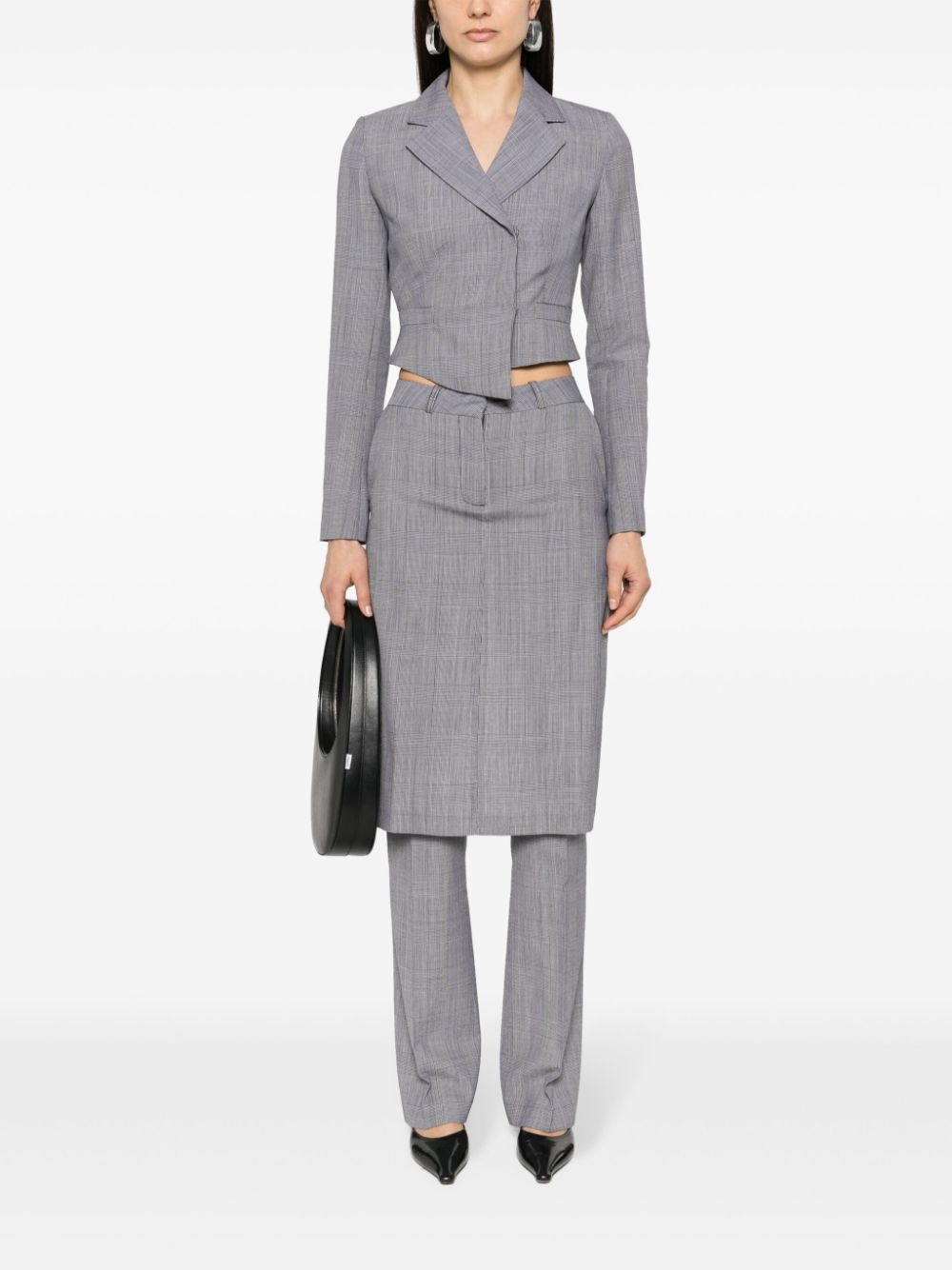 double-breasted cropped blazer - 2