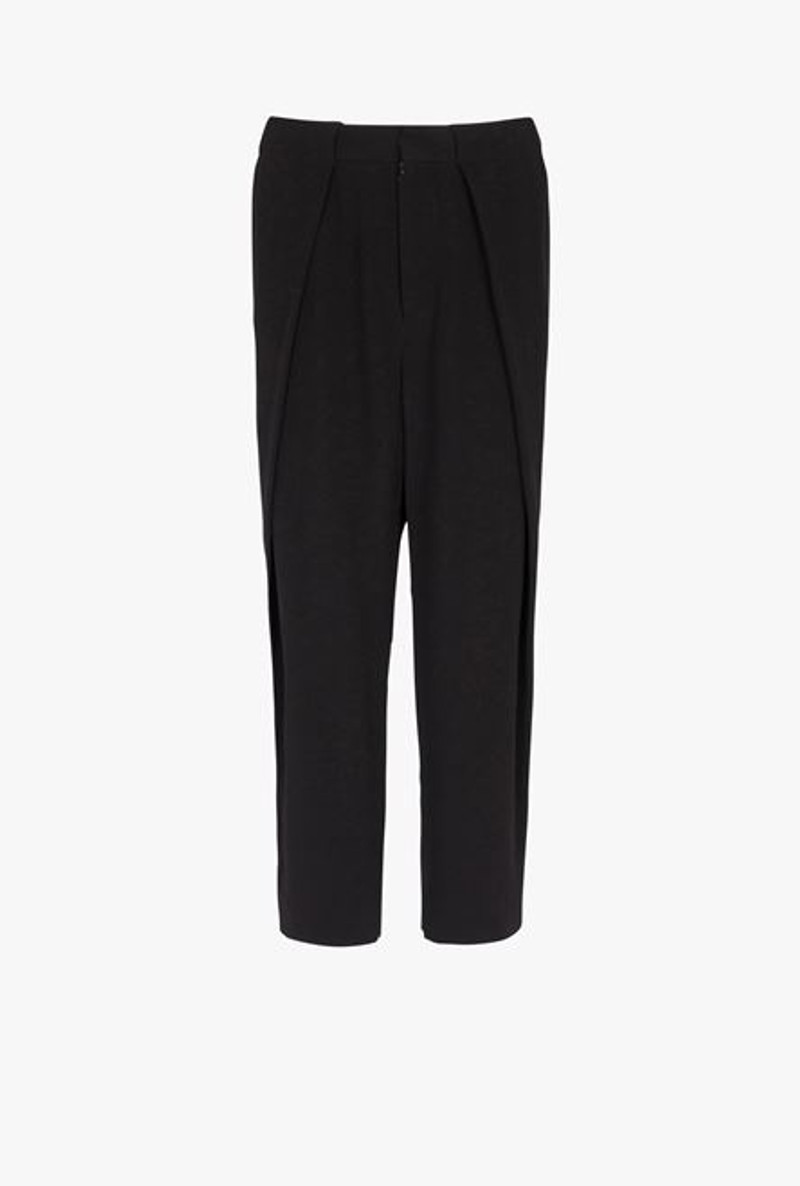 Black crêpe eco-designed pants 1