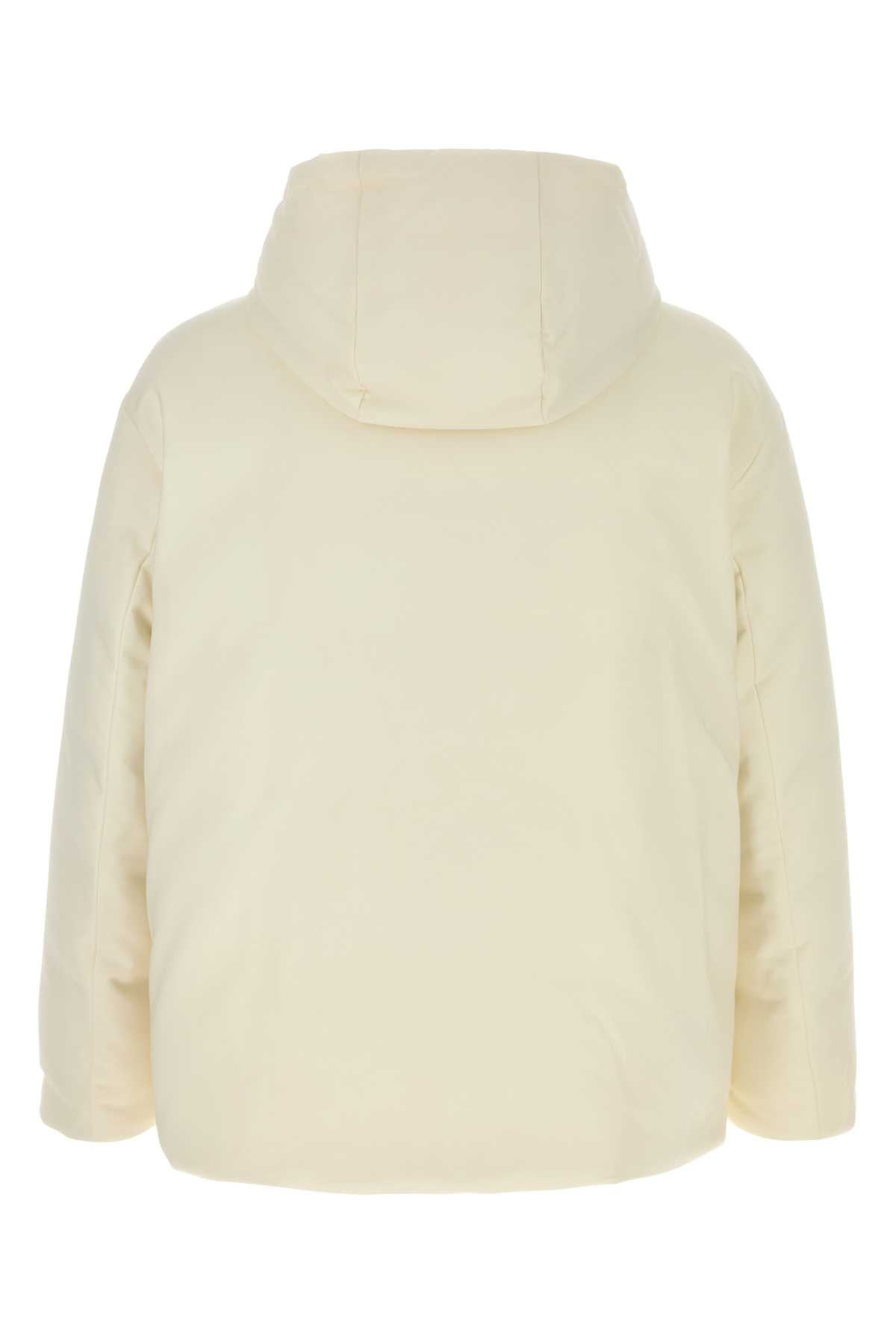 Valentino Garavani Men Ivory Wool Blend Padded Jacket - 2