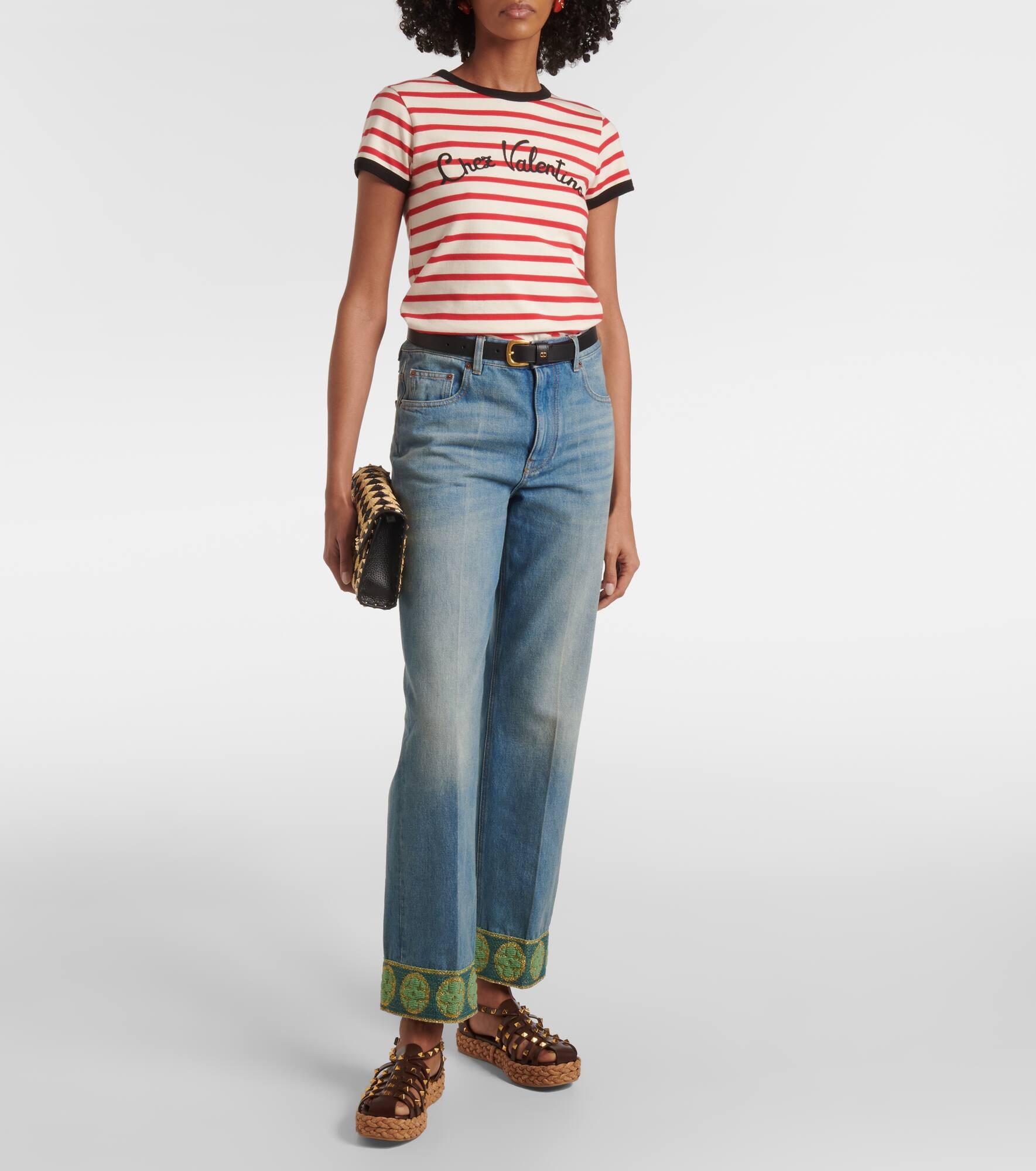 Rockstud leather espadrilles - 3