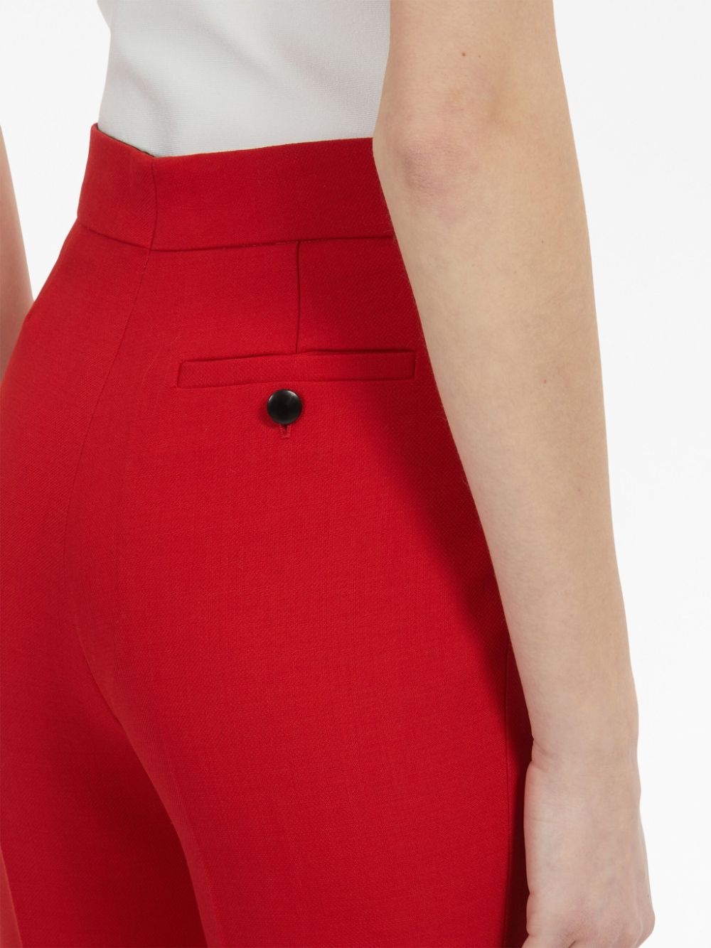 straight-leg wool tailored trousers - 5