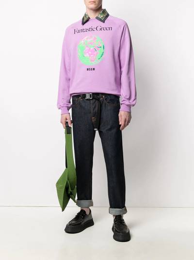 MSGM Fantastic Green sweatshirt outlook