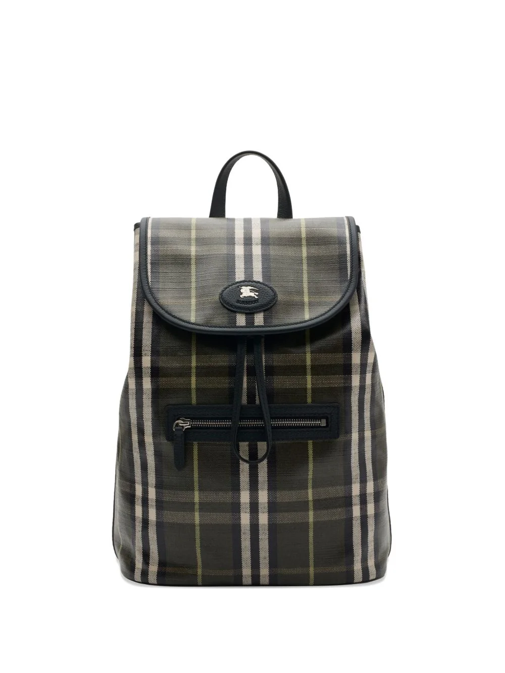 tartan-pattern backpack - 1