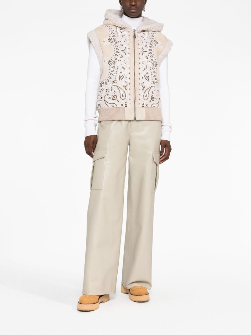 PHILIPP PLEIN bandana-print sleeveless jacket outlook