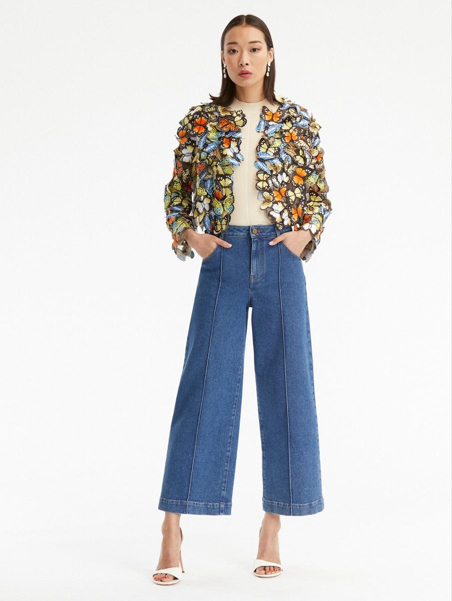 THREADWORK BUTTERFLY EMBROIDERED JACKET - 3