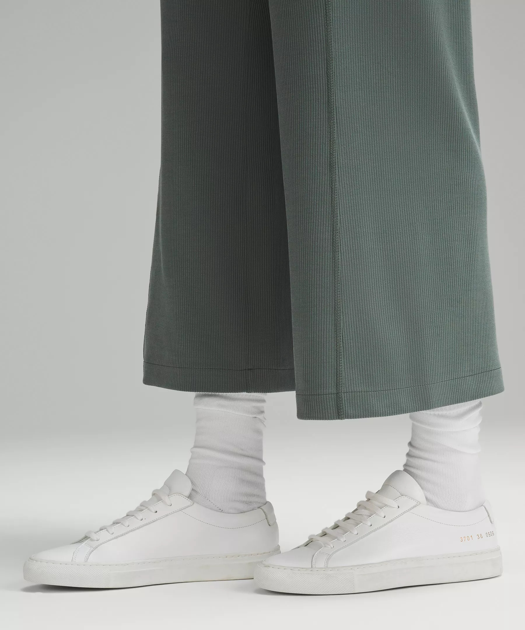 Ribbed Softstreme Mid-Rise Wide-Leg Cropped Pant 25" - 5