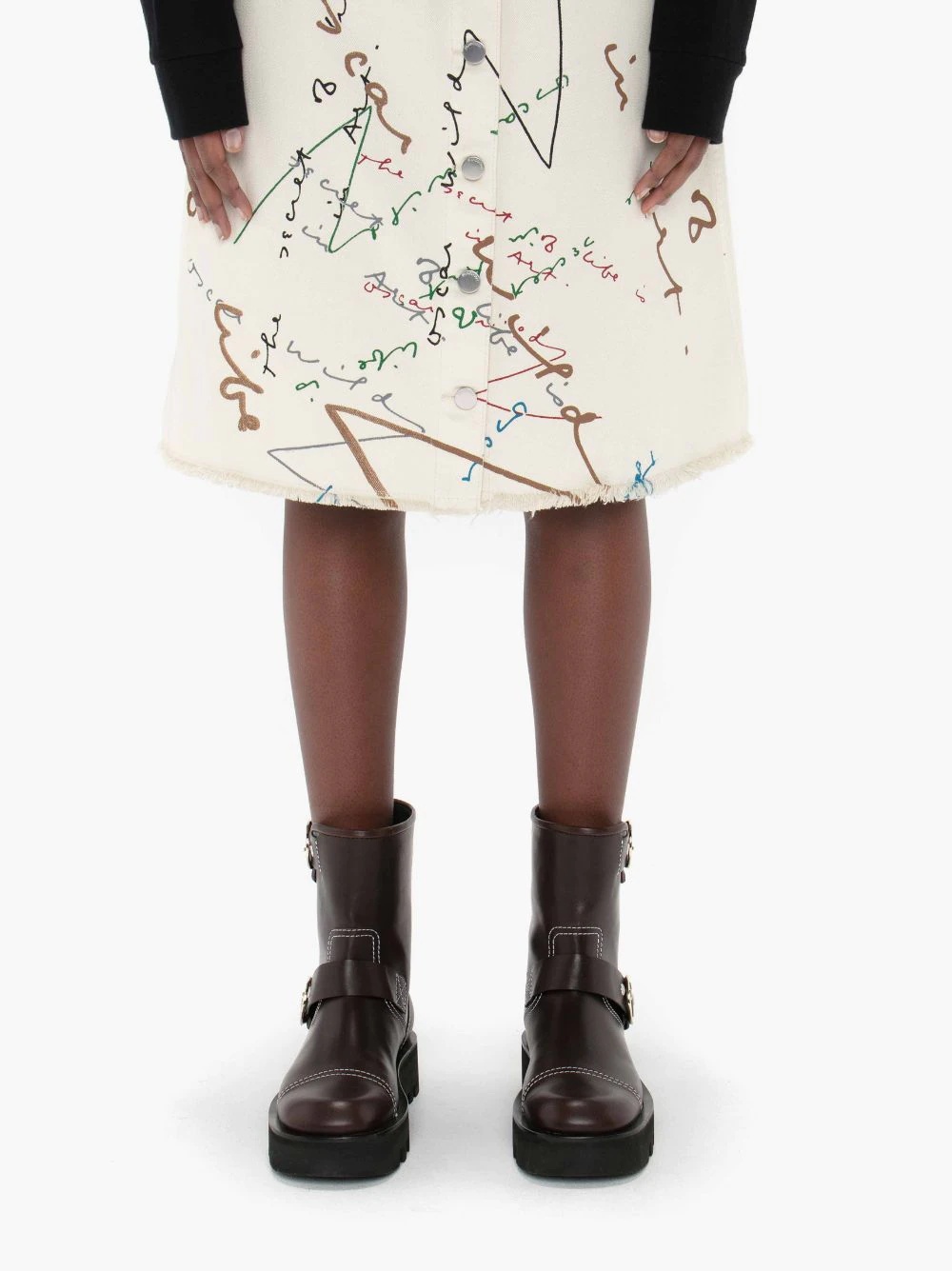 OSCAR WILDE CAPSULE: PRINT A-LINE PATCH POCKET SKIRT - 5
