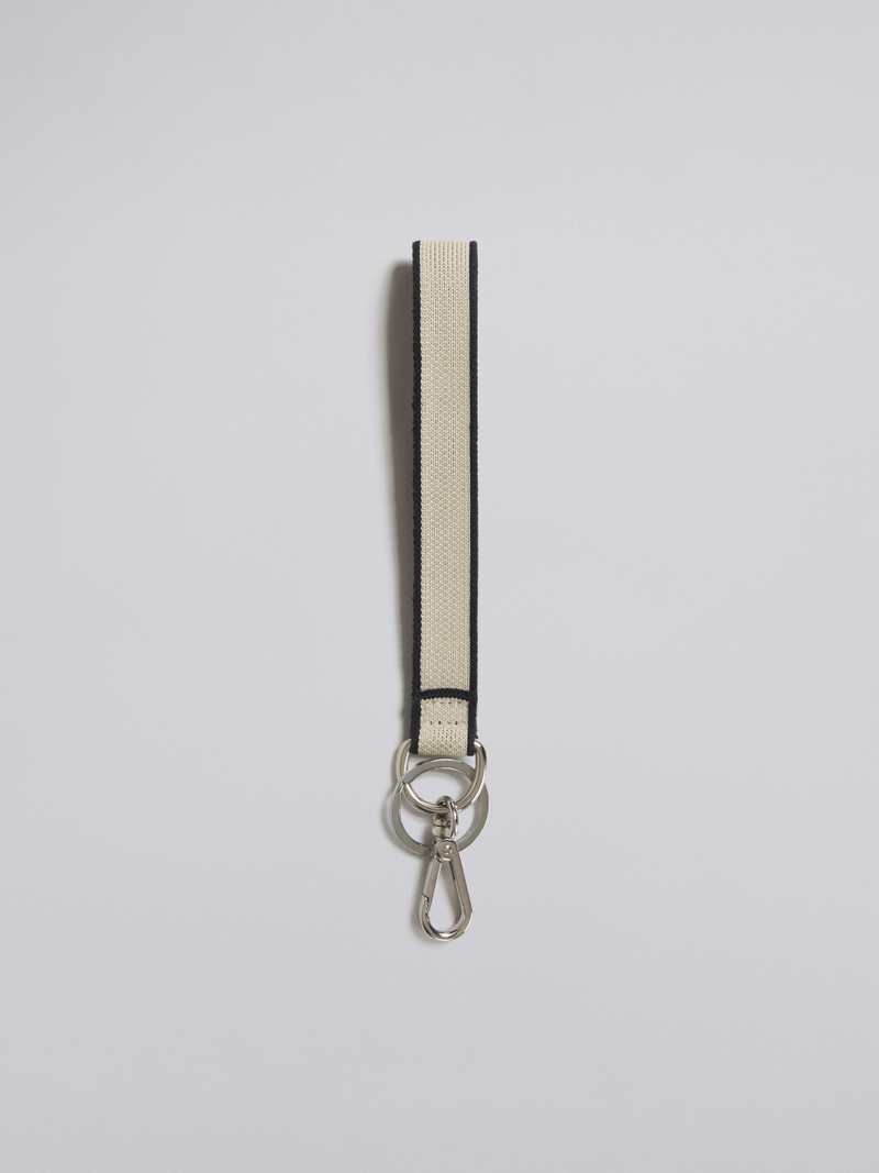 Marni WHITE JACQUARD KEYRING outlook