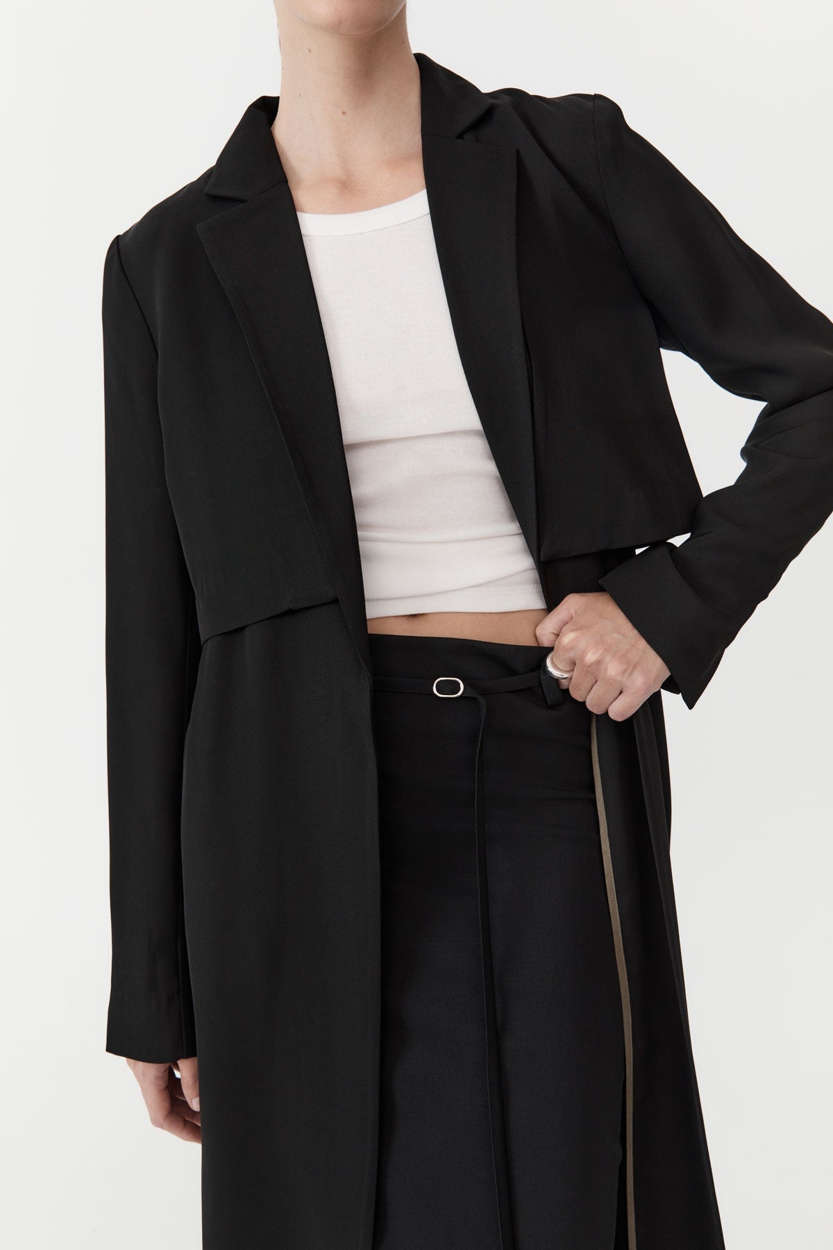 Layered Summer Trench - Black - 3