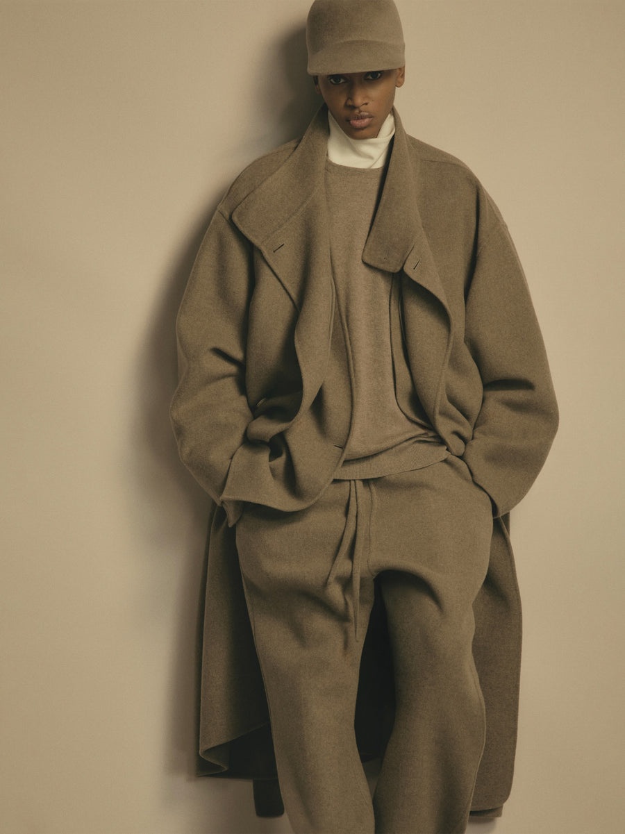 Wool Cashmere Highneck Coat - 8