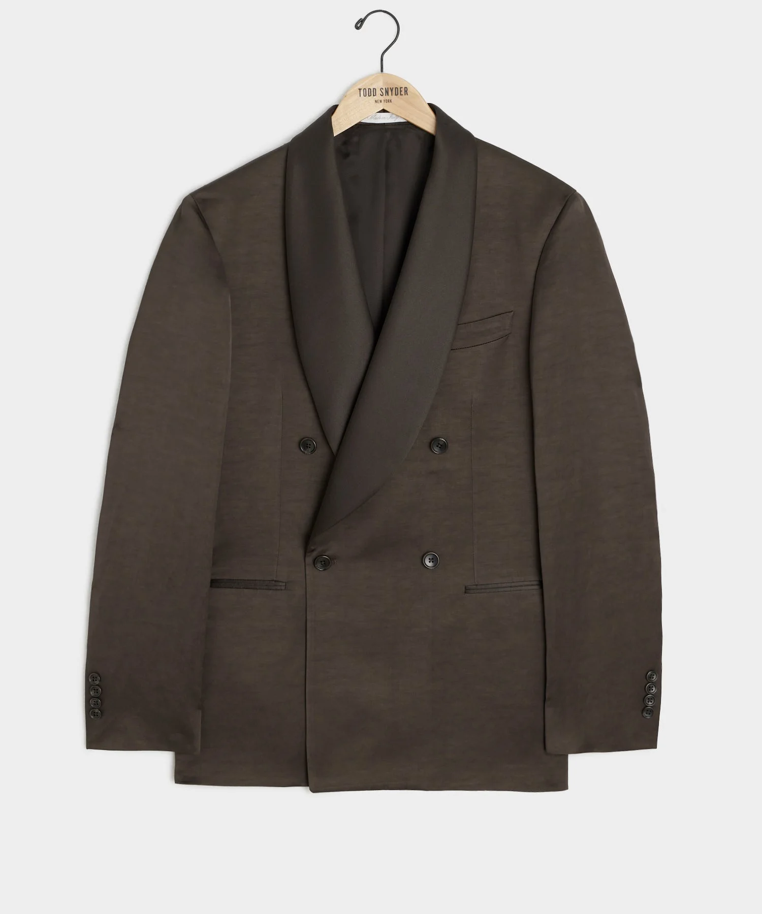 Italian Double-Breasted Shawl Tuxedo Jacket - 1