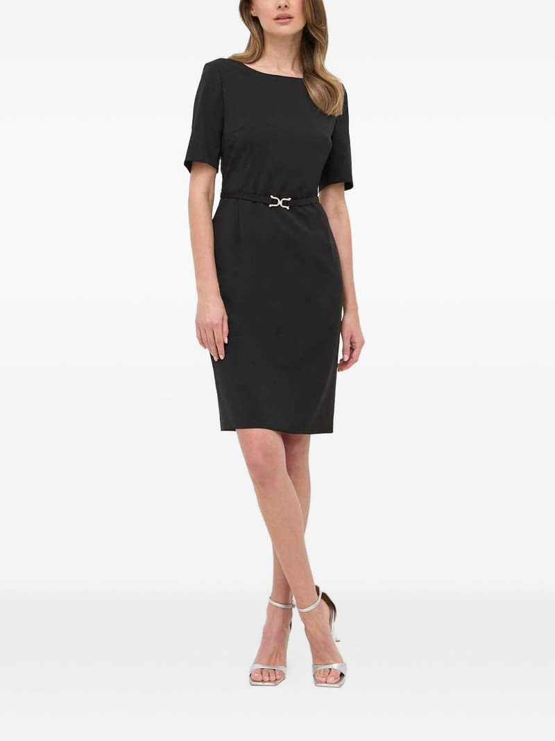 BOSS belted short-sleeve dress outlook
