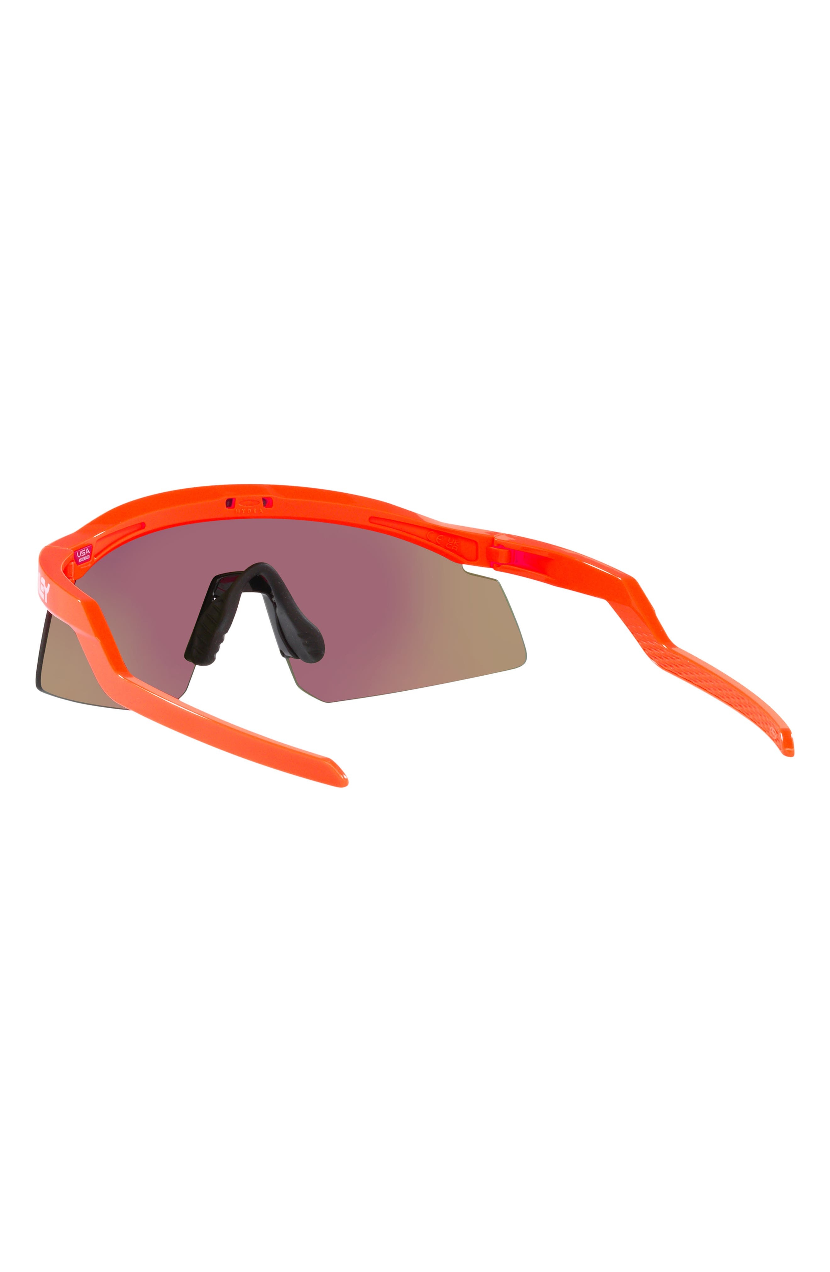 Oakley Hydra 37mm Prizm™ Semirimless Wrap Shield Sunglasses in Orange at Nordstrom - 4