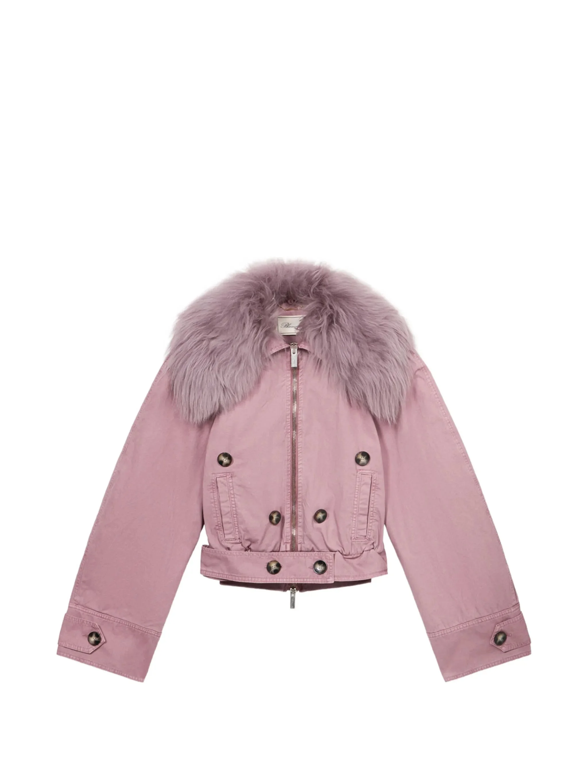 Blumarine Textured-collar Jacket - 1