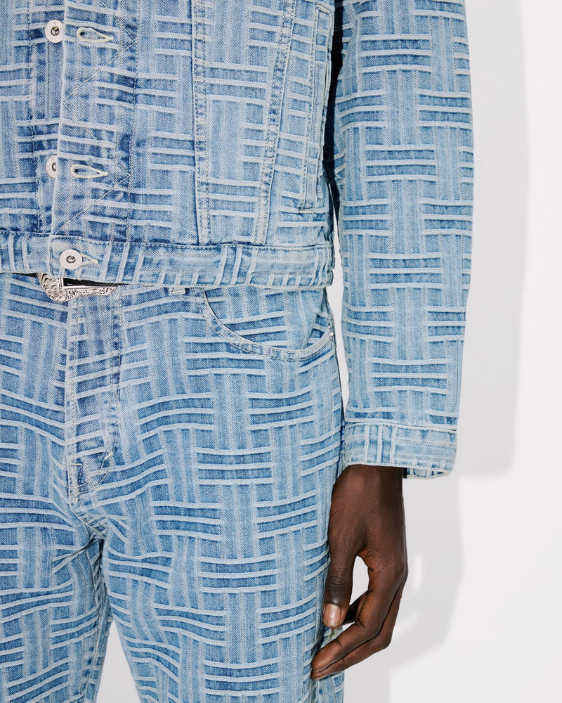 'KENZO Weave' trucker jacket in japanese denim 6